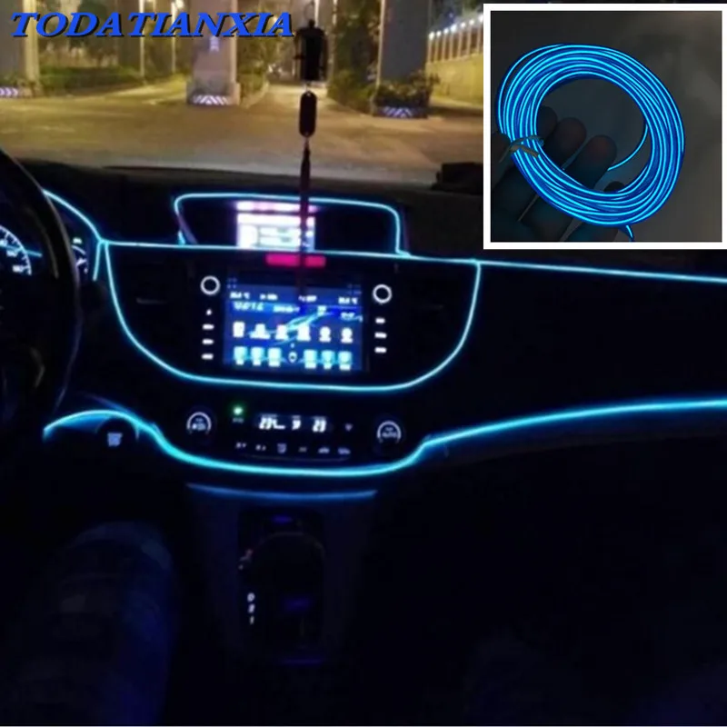 Гибкая неоновая подсветка салона автомобиля для bmw e30 mitsubishi asx citroen xsara picasso e92 e87 e46