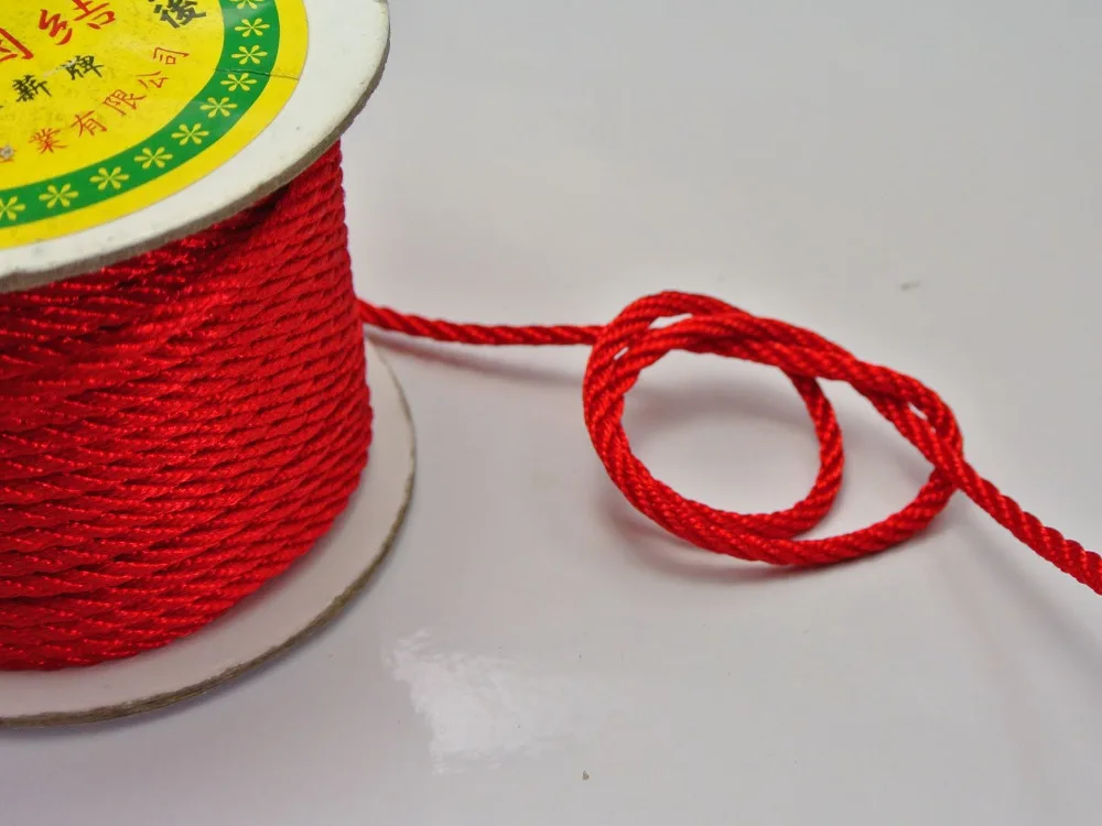 25 Meter Red Nylon Love Rope Binding Bind up Synthetic Silk String 3mm