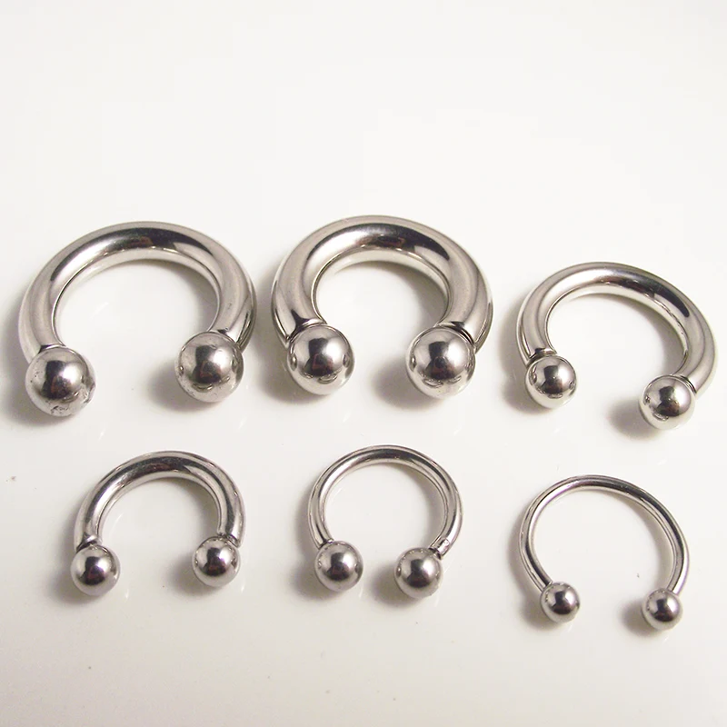 1 шт. серебряные круглые штанги из хирургической нержавеющей стали BCR кольцо в
