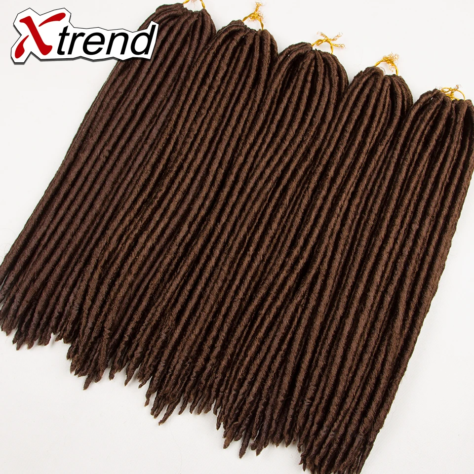 18 inch 120g24Roots искусственного locs крючком наращивание волос Dreadlock Косы Волос Softex