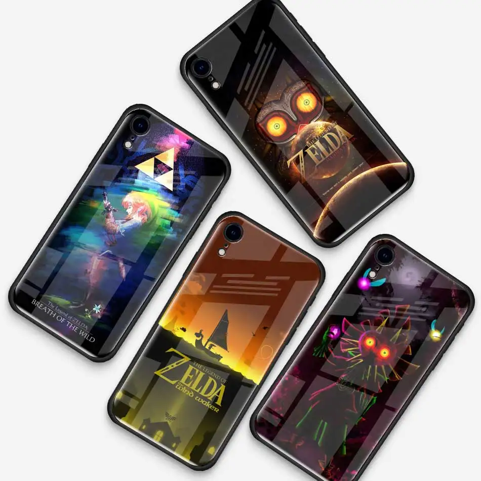 Легенда о Зельде игра закаленное стекло чехол для Apple iPhone XR 7 8 6 6 S Plus X XS MAX чехол для сотового телефона чехол