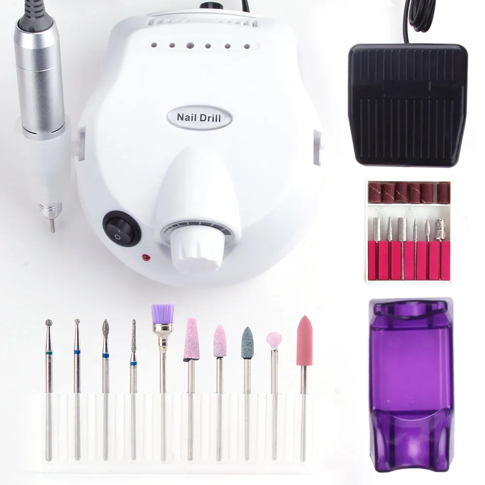 30000RPM Electric Nail Drill Milling Machine Apparatus for Manicure Tungsten Ceramic Cutter Rotate Burr Polishing Tools Bits Fil | Красота и