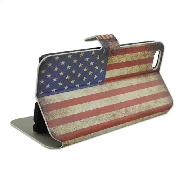 2015 New brand fashion retro UK USA flag holster ultra thin wallet folio stand leather case cover for iphone6 iphone 6 plus |
