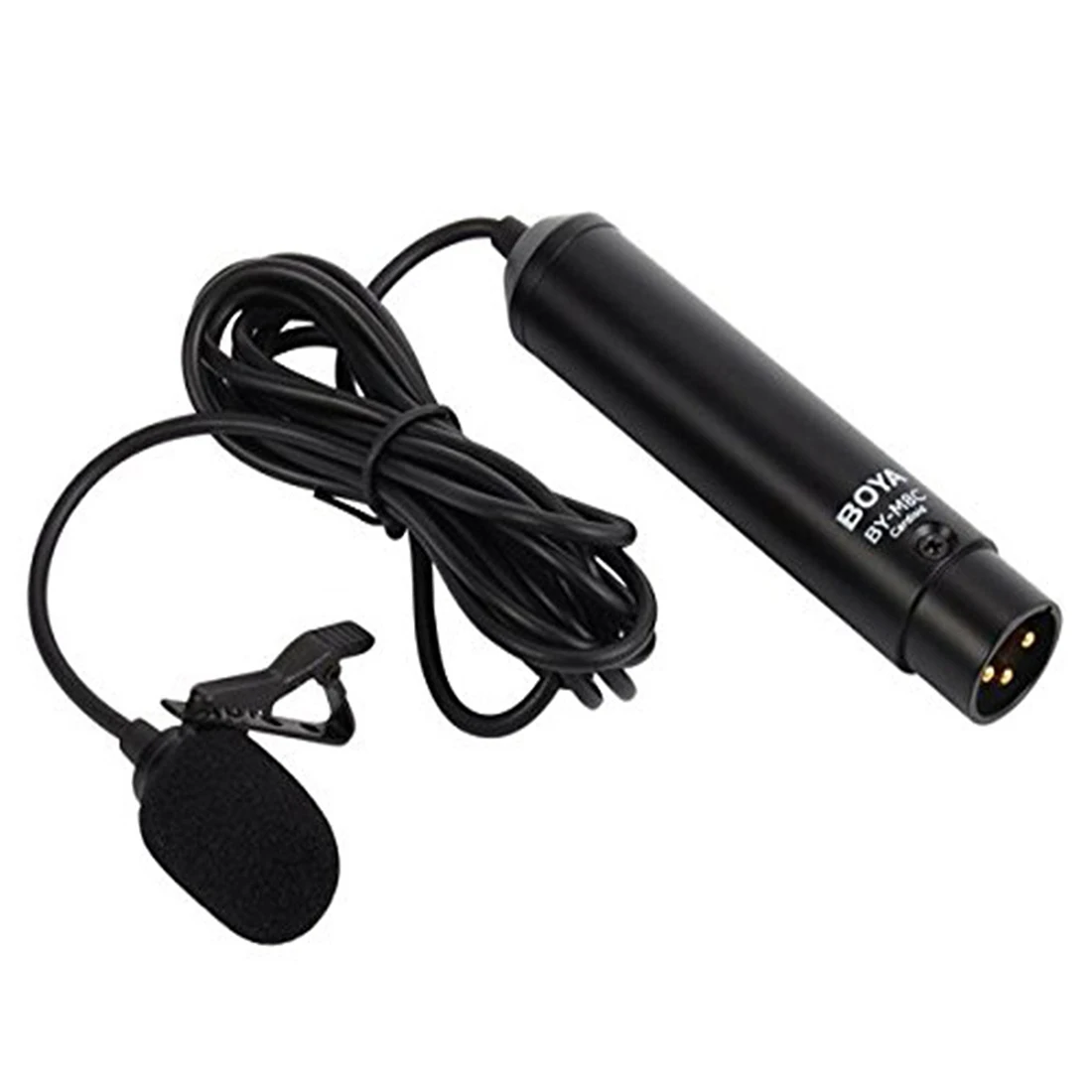 BOYA BY-M8C Phantom Power Clip-On Pro Cardioid XLR Lavalier miniphone для Canon Sony Panasonic видеокамер ZOOM H4n H5 H6 TASCAM |