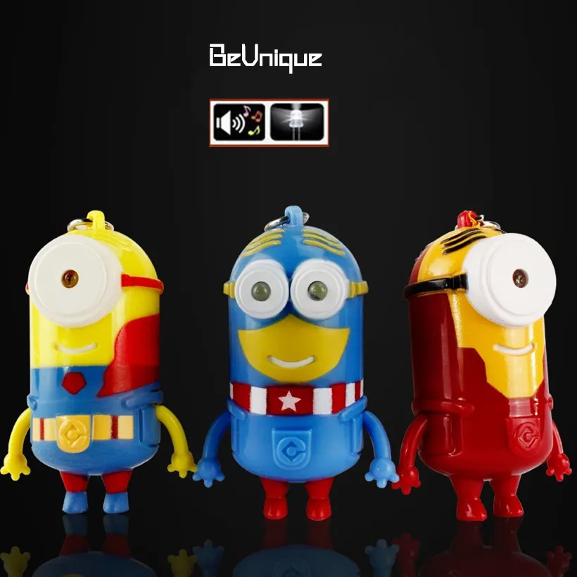 Брелок со светодиодной подсветкой в виде миньона из мультфильма Гадкий я 10