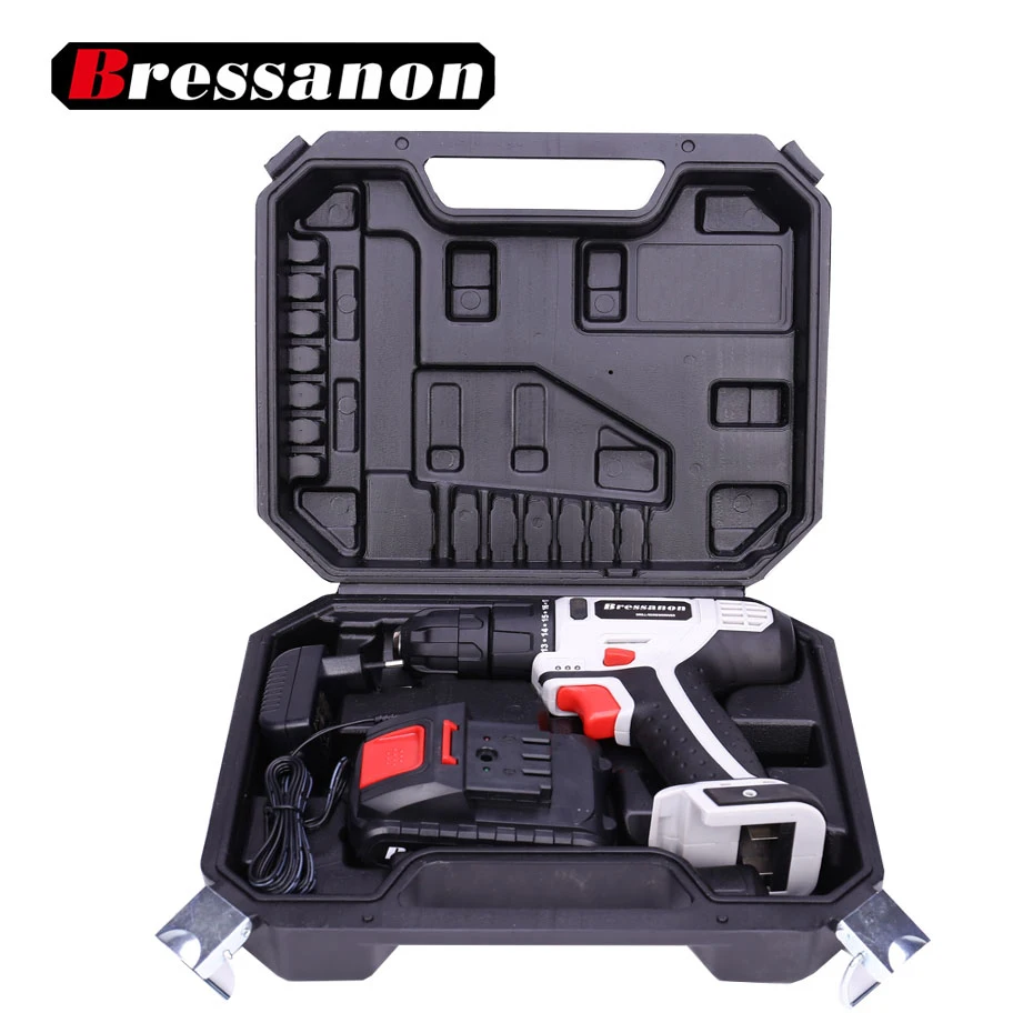 Bressanon 18 V 1300 mah литий ионная батарея с двойной скоростью DC электрическая дрель