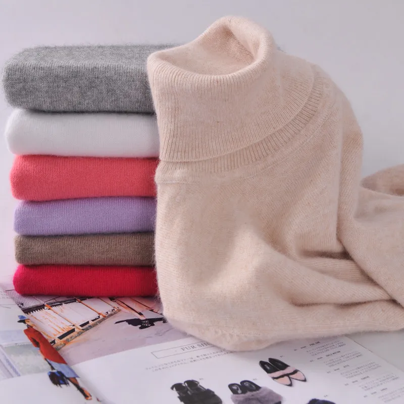 Explosion cashmere sweater 2019 autumn and winter new solid color cotton knit women's pullover casual wool blouse | Женская одежда