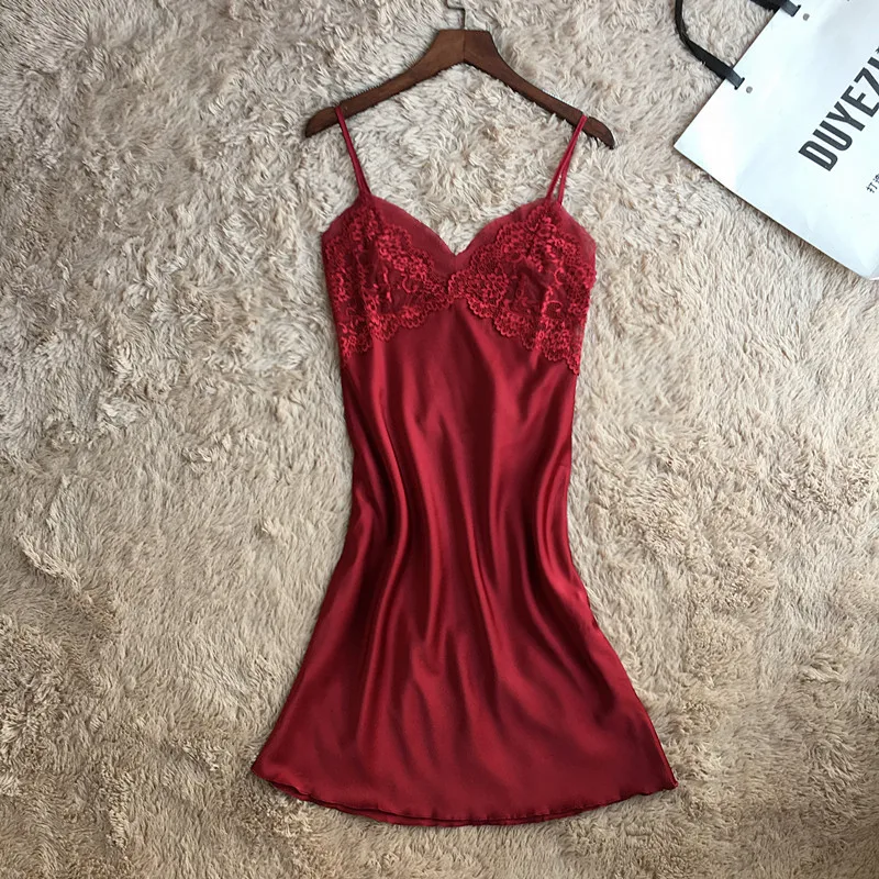 Сексуальное женское нижнее белье кружевное Ночное платье белая ночная рубашка