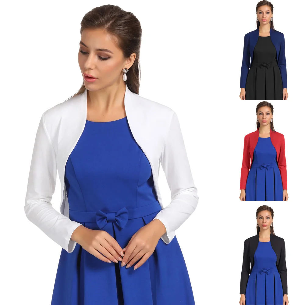 Женские вечерние облегающие короткие пальто весеннее однотонное винтажное