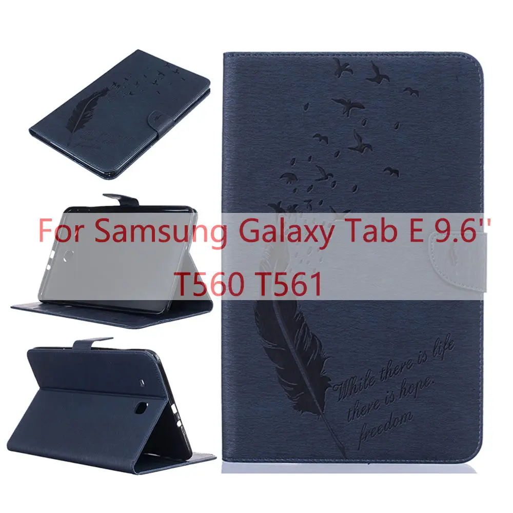 Dark Blue Чехол для samsung Galaxy Tab E 9,6 Release SM-T560/T561/T565/T567V чехол для samsung Galaxy Tab A 9,7 T550 T555 P550 - Цвет: Dark Blue