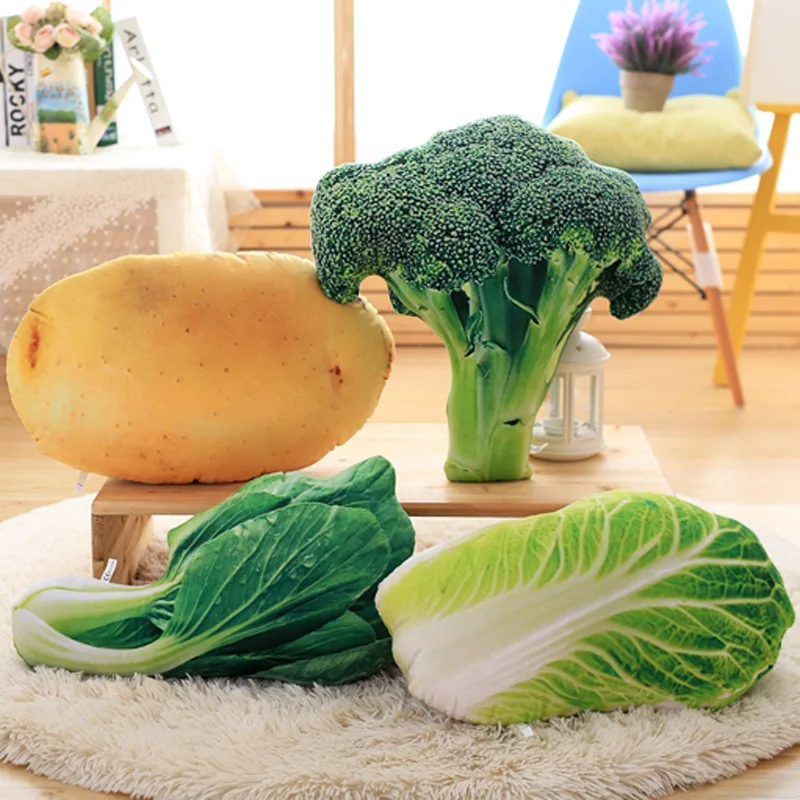 3D печать мультфильм овощи Подушка плюшевая игрушка милая кукла подарок на день