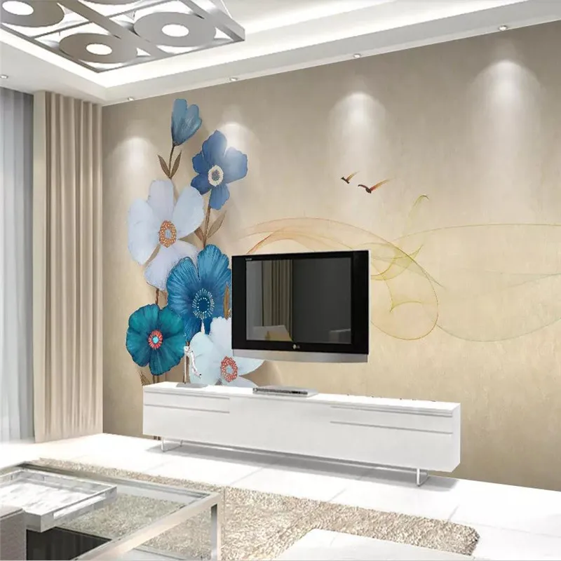 Пользовательские 3d обои современный минималистский Красивый тюльпан