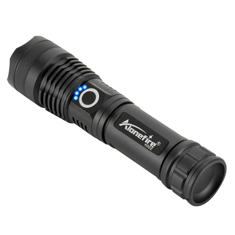 AloneFire H002 XHP50 светодиодный светильник-вспышка, конвой, объектив, мощный аккумулятор 26650, тактический светодиодный светильник-вспышка с поворотным зумом, светодиодный фонарь