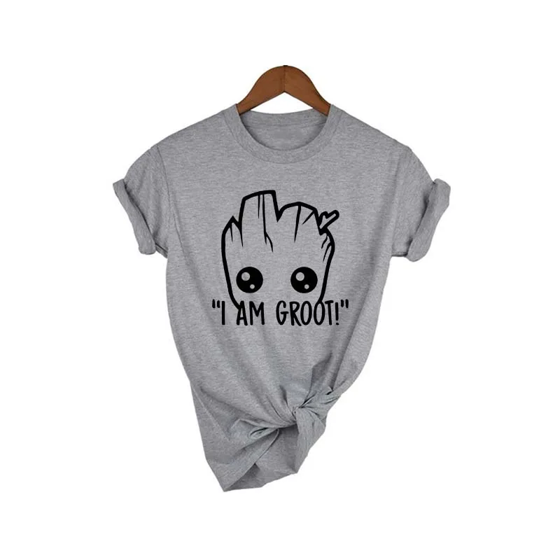 2018 футболка для женщин Звездные войны аниме детская поп Грут летняя забавная I AM
