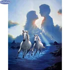 Алмазная вышивка, лошади, 5D, алмазная живопись для пар, 3d изображения, вышивка крестиком, 3D, Алмазная мозаика, рукоделие, поделки