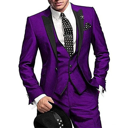 

Handsome Groomsmen Wool blend Groom Tuxedos Mens Wedding Dress Man Jacket Blazer Prom Dinner (Jacket+Pants+Tie+Vest) A114