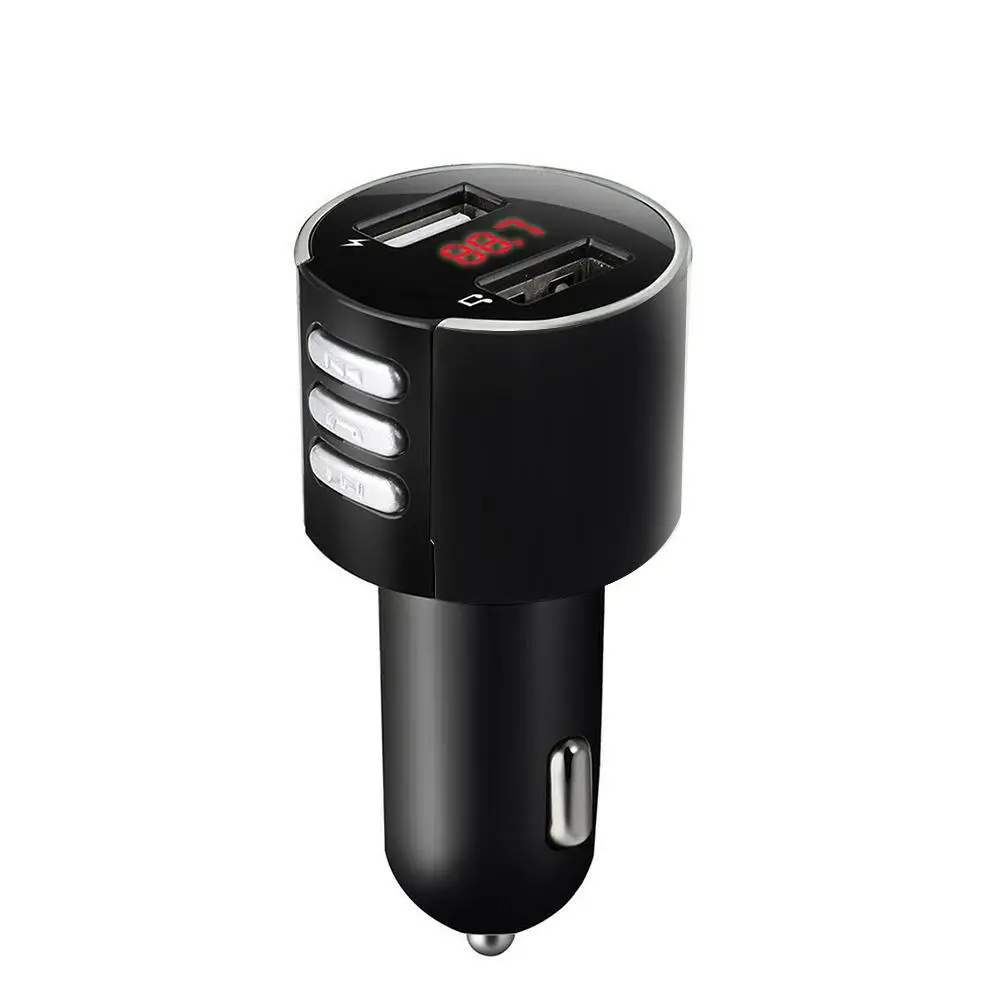 Black Bluetooth Автомобильный fm-передатчик радио адаптер USB зарядное устройство для автомобиля mp3-плеер Быстрая зарядка автомобиля Hands free Прямая поставка - Название цвета: Black