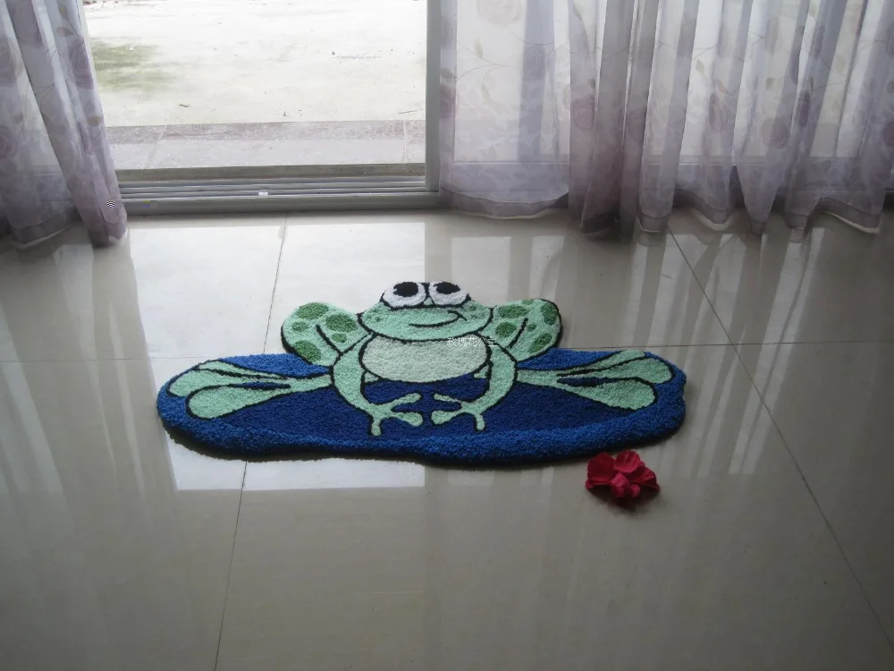 Новый Лягушка ковер зеленый прохладный чувство коврики Нескользящие детская