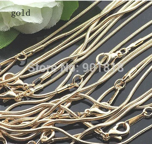 

10strands/lot rhodium copper Chains Necklaces chains with clasps F1389