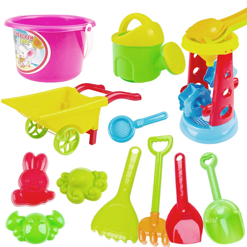Новый Набор детских пляжных игрушек замок баррель мальчики девочки игровой