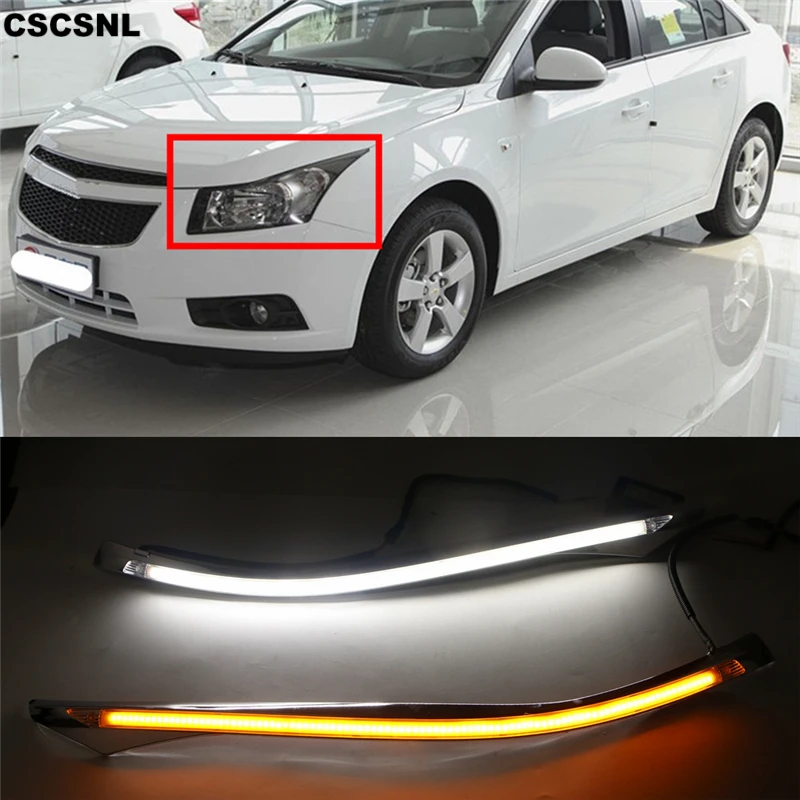 CSCSNL 2 шт. украшение для автомобильных фар с указателем поворота Chevrolet Cruze 2009 2014 12 В