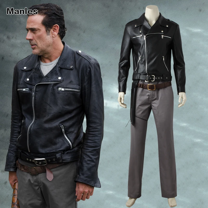 The Walking Dead Сезон 8 Косплей Рик Граймс костюм черная куртка карнавальный Рождественский наряд для взрослых мужчин полный набор на заказ