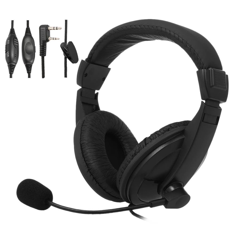 Moto intercom Headphone with Microphone Noise Reduction Two Pin for Kenwood BAOFENG UV-5R 888S Retevis H-777 2-way Radio | Электроника