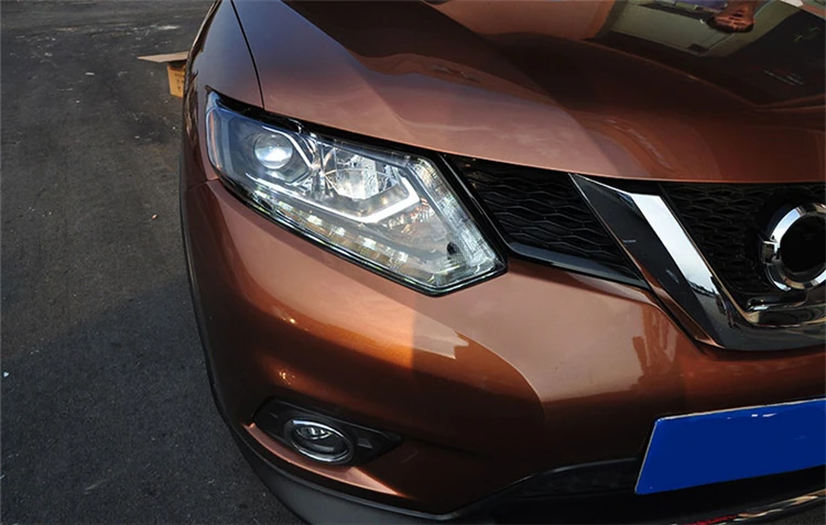 2 шт. автомобиля Стиль светодиодный фары для Nissan X-Trail для X-Trail фара светодиодный DRL объектив двойной луч H7 Ксеноновые bi Xenon объектива
