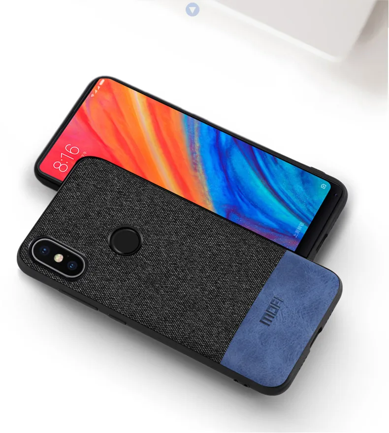 Для Xiaomi mi Mix 2s Чехол mi x2s задняя крышка силиконовый край ткань Защитный чехол capas MOFi mi x 2s Чехол