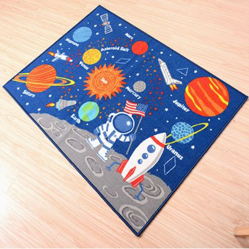 137 см дети круглый ковер геймпад Вселенная планета Playmats ребенка ползать Одеяло