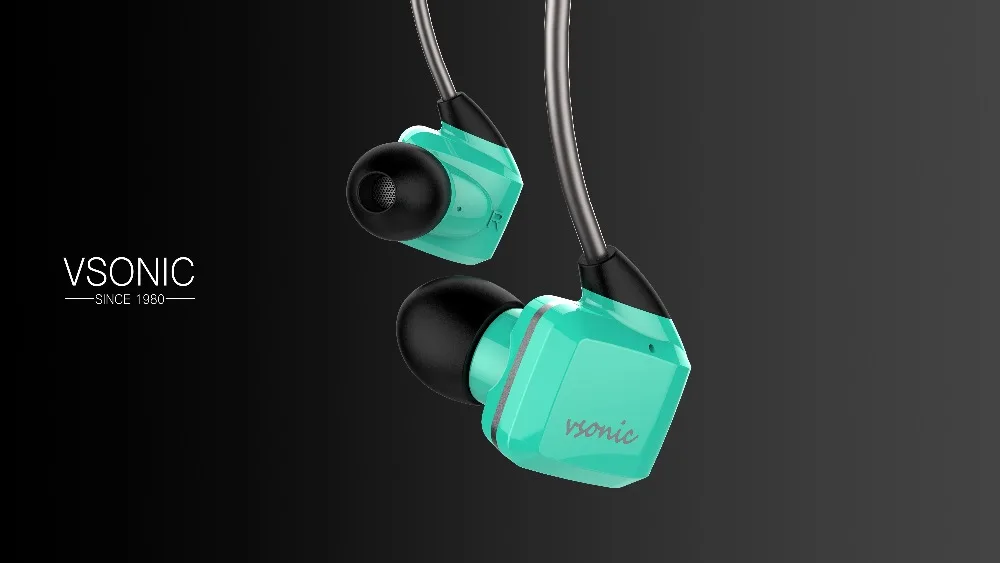 VSONIC Новинка GR07 GR07i с микрофоном динамические в ухо шумоизоляция спортивные HIFI наушники