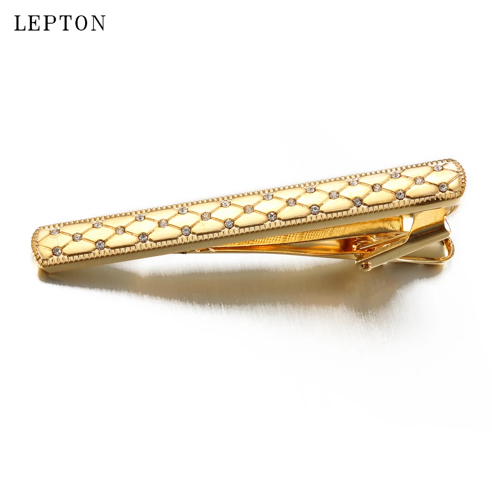 Новейшие золотые хрустальные Зажимы для галстука Lepton Matel мужчин звездное небо