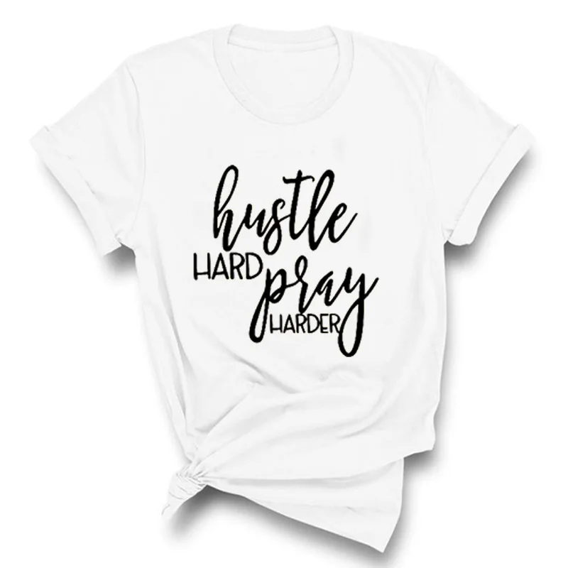 Футболка Hustle Hard Pray футболка для христианина Иисуса женская и мужская