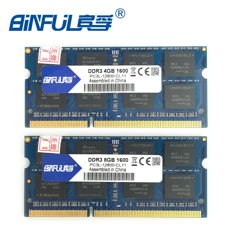 BINFUL новый бренд DDR3L 4 ГБ 8 1600 МГц PC3L 12800 Память ОЗУ низкого напряжения 1 35 в для