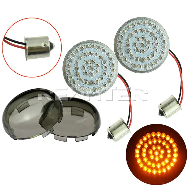 B-light and cover 2 шт. мотоцикл 1156 светодиодный сигнал поворота задние фары/крышка объектива для Harley Sportster XL 1200 883 Dyna мотоцикл Harley-Davidson Dyna Fat Bob fxdf Softail - Цвет: B-light and cover
