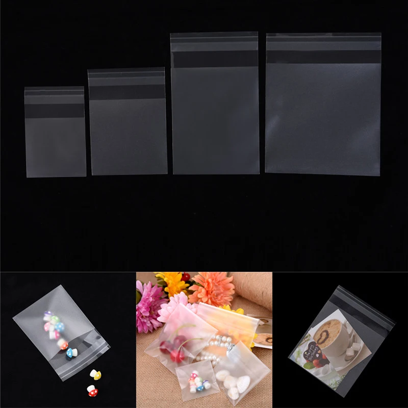 100 шт кристально чистая многоразовая целлофановая сумка прозрачные маленькие