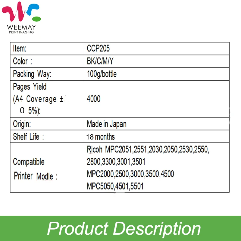 100g/телефон совместим с Ricoh MPC 5050 4501 MPC5501|Тонер| |