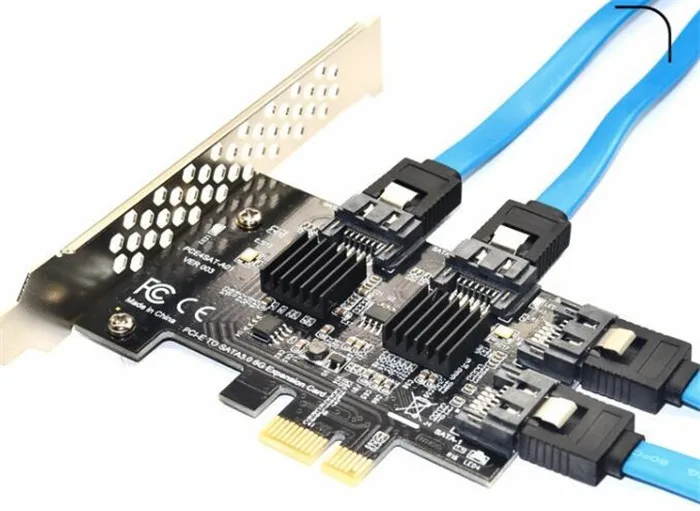 Плата контроллера PCI Express SATA 6G 4 порта e к III 3 0 конвертер с теплоотводом плата