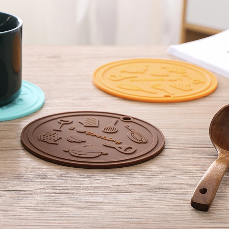 Силиконовая Круглая прочное блюдо сушильные столовые приборы для напитков Coaster