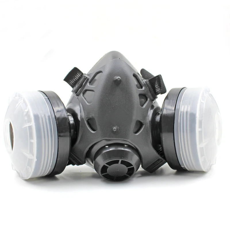 Противогаз на половину лица с двойным картриджем Пылезащитная маска глазами