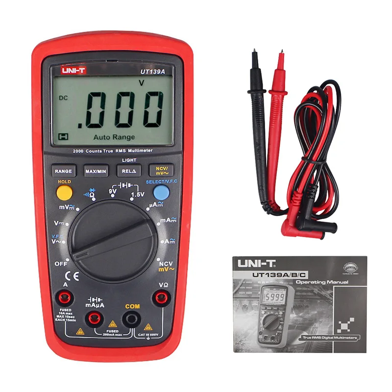 Цифровой мультиметр UT139C автоматический диапазон истинный RMS измеритель