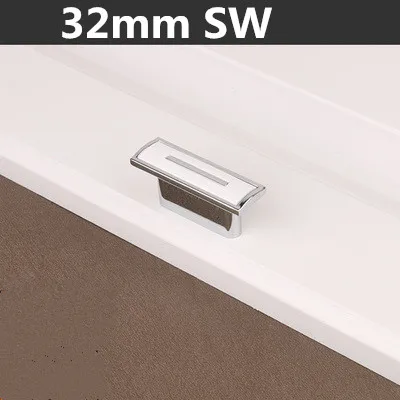 32MM SW 320 мм современная мода белый удлиненный кухонный шкаф дверная ручка серебристый черный ящик cuoboard ручка тяга 128 160 мм - Цвет: 32MM SW
