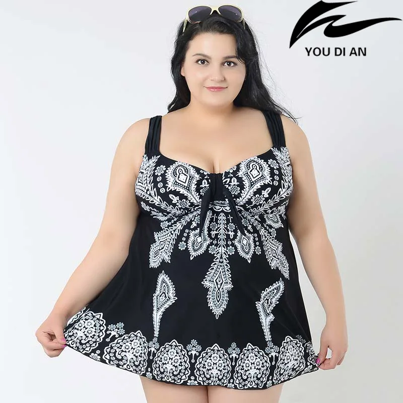 Купальник женский большого размера купальный костюм из двух предметов пляжная