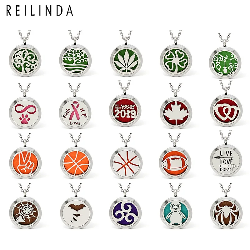 Оптовая продажа эфирное масло Медальоны оптом 30 мм магнитное ожерелье из