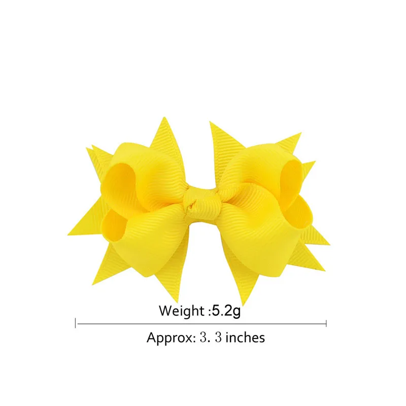 Шпилька-бант из ленты карамельного цвета для девочек 1 шт. 3 дюйма стильные