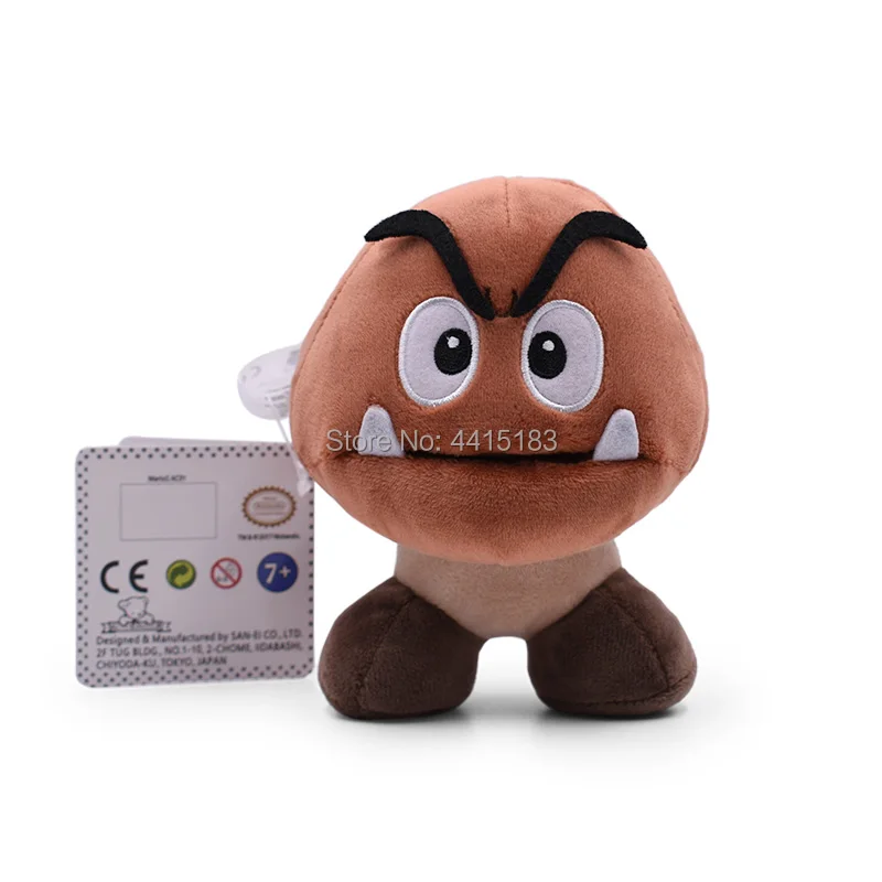 Аниме Super Mario Bros Goomba Kuribo Peluche Кукла Плюшевая мягкая детская игрушка отличный рождественский подарок для детей