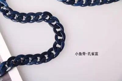 60-120 см DIY модные красочные съемные Акриловые Ручки цепи рыбья кость пластиковый ремень сумки через плечо аксессуары для женщин