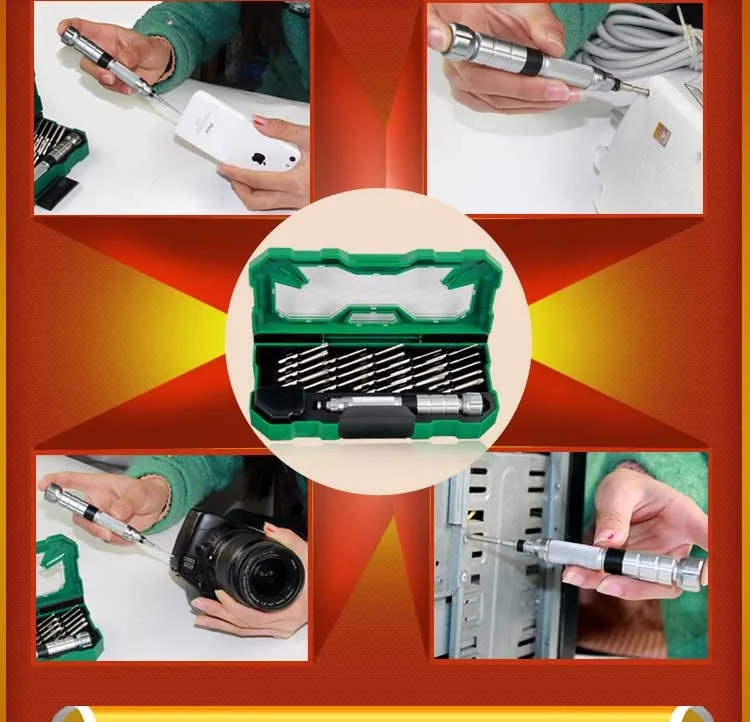 LAOA 25 in 1 Precise точной настройки показывает как использованные Screwdriver Set Tools Kit Hand Tools for стека Laptop Mobile Iphone Cell phone Phones LA613130