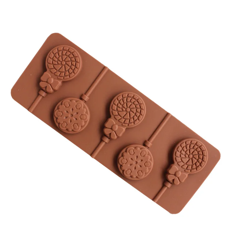 Новое поступление форма для льда леденец силиконовая 5 клетчатых кругов формы