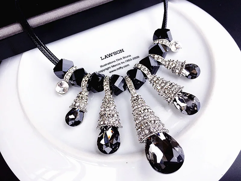 Ziris женские роскошные ювелирные изделия со стразами Макси заявление ожерелья и